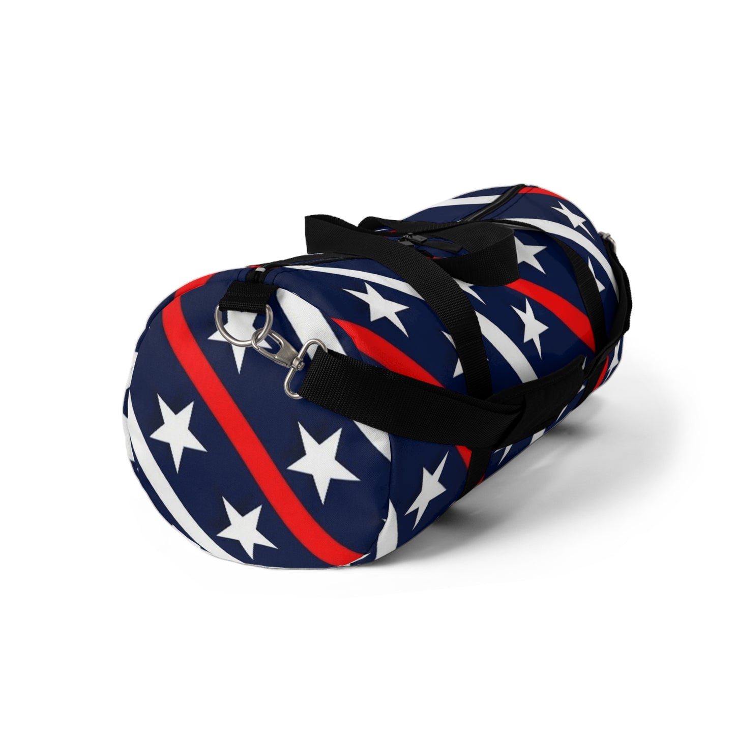 Patriotic Duffel Bag for Travel, Gym, Sports, Weekend Getaways, Star-Striped Carryall, Red White Blue Gym Bag