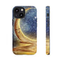 Moonlit Smile Phone Case — Starry Night Crescent Moon iPhone Cover