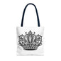 Crown Design Tote Bag, Royal Style Shopping Tote, Chic Grocery Bag, Gift for Her, Fashionable Accessories