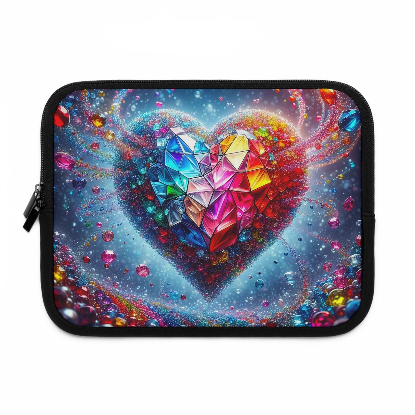 Colorful Heart Laptop Sleeve | Trendy Tech Accessory, Gift for Students, Gamers, Heart Lovers, Birthday, Valentine's Day