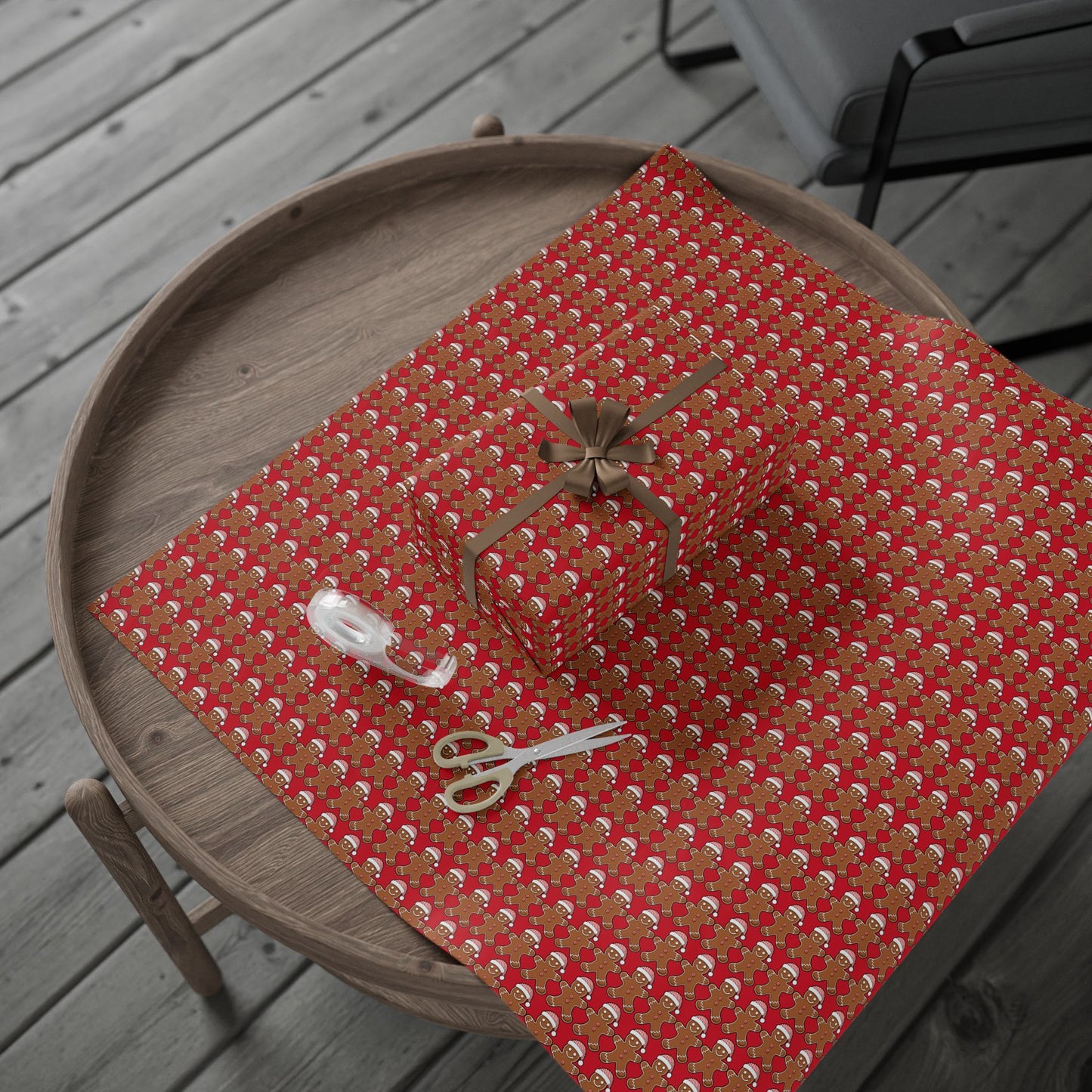 Gingerbread Holiday Wrapping Paper Roll
