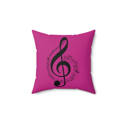 Musical Notes Decorative Pillow, Cozy Home Decor, Gift for Music Lovers, Soft Cushion for Living Room, Fun Accent Pillow