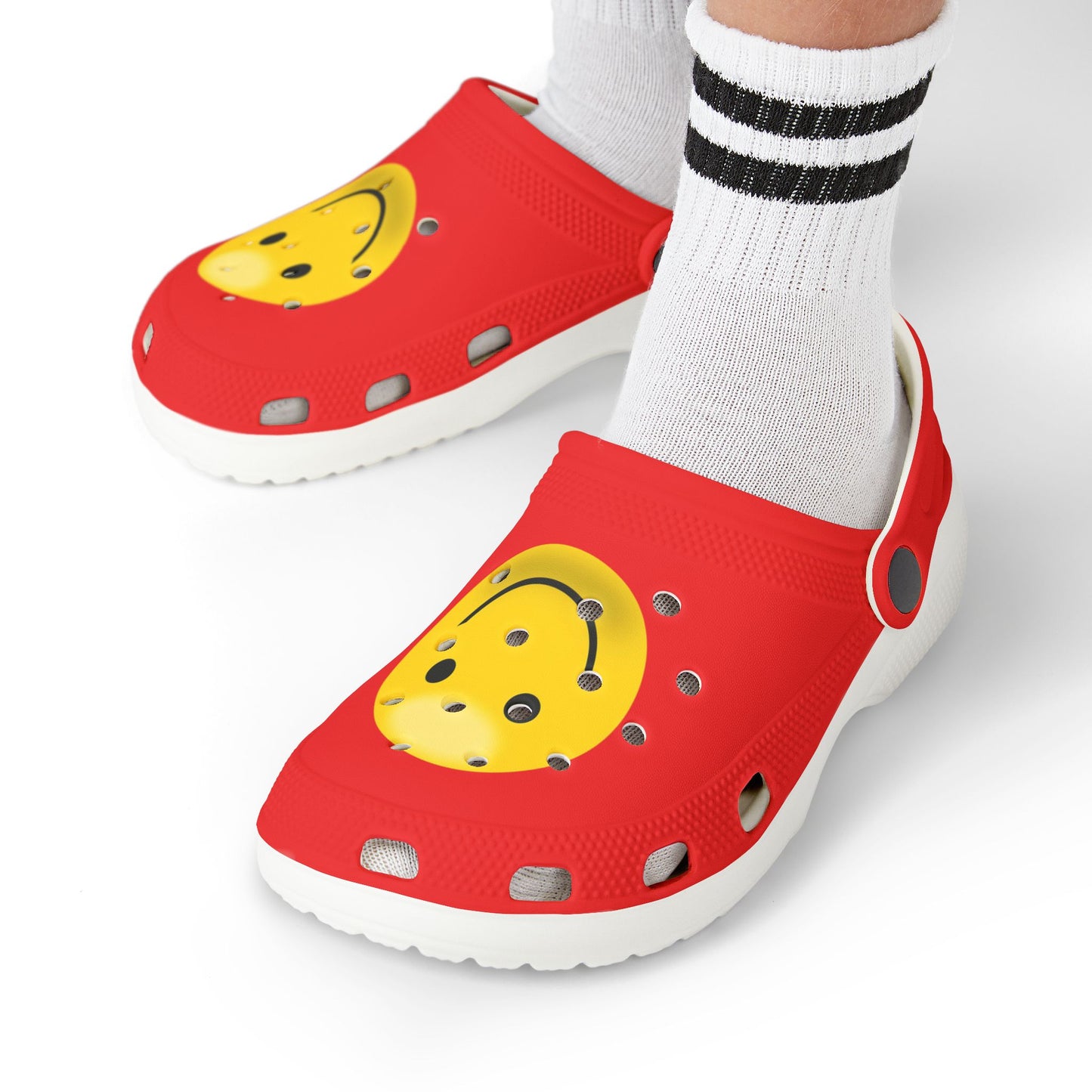 Smiley Face Clogs, Kid's EVA Foam Shoes, Comfortable Summer Footwear, Fun Playtime Shoes, Gift for Kids, Cute Garden Clogs
