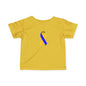 Infant Fine Jersey Tee with Blue and Yellow Ribbon, Cute Baby T-Shirt, Baby Shower Gift, Toddler Apparel, Infant Outfit, Newborn Clothes