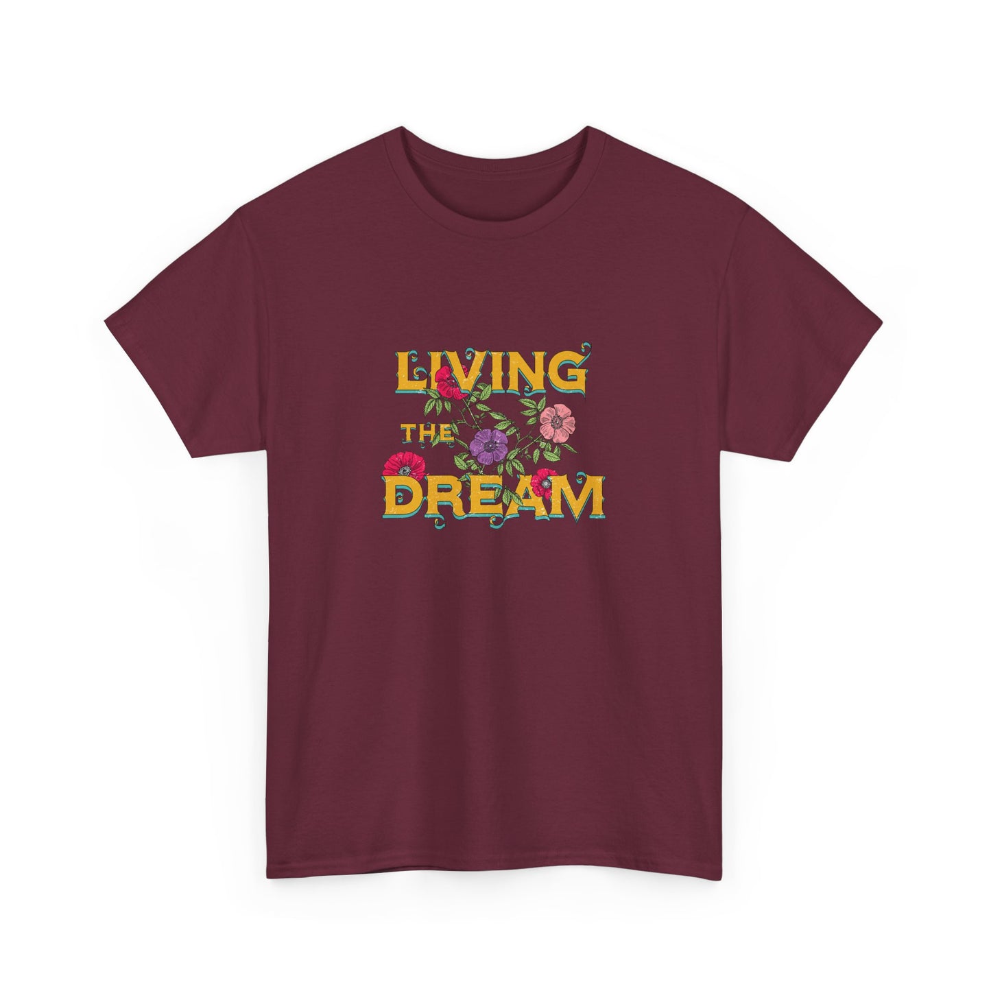 Living the Dream Floral Tee, Unisex Cotton T-Shirt, Inspirational Gift, Casual Everyday Wear, Flower Graphic Shirt, Summer Wardrobe [...]