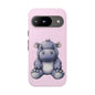 Cute Hippo Phone Case - Tough Cases, Animal Phone Cover, Kawaii Accessories, Gifts for Kids, Unique Tech Gear