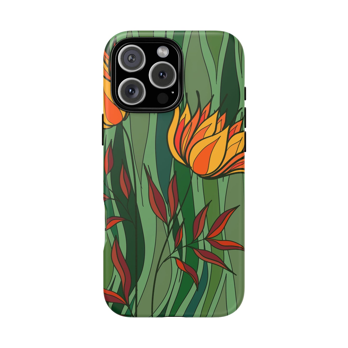 Vibrant Floral Phone Case, Nature-Inspired Tough Case, Eco-Friendly Cover, Unique Gift for Nature Lovers, Spring Decor