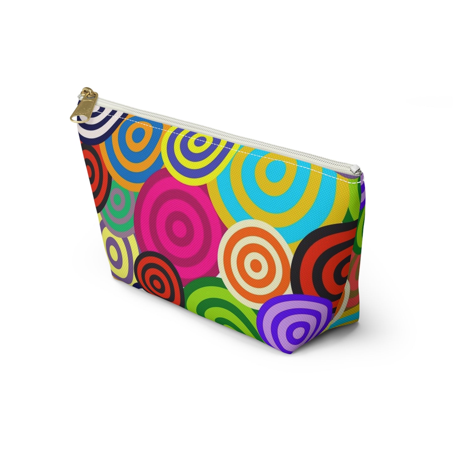 Colorful Circle Accessory Pouch | Cosmetic Bag, Makeup Organizer, Travel Pouch, Fun Gift, Party Favor
