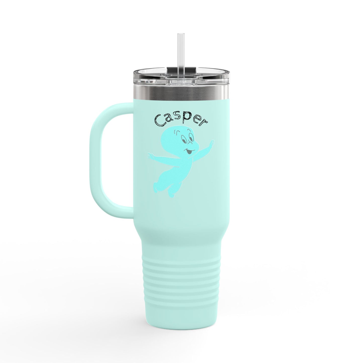 Casper the Friendly Ghost Insulated Travel Mug, Cute Ghost Mug for Kids, Personalize Your Drink, Halloween Gift, Durable Travel Cup