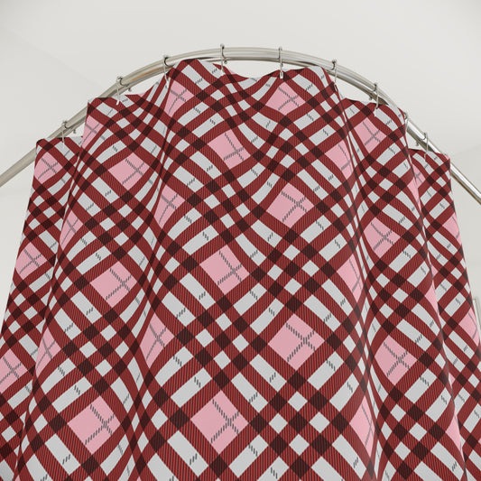 Chic Plaid Shower Curtain - Elegant Bathroom Decor, Modern Home Accessory, Gift for New Home, Holiday Decoration, Festival Style