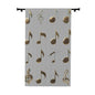 Musical Note Window Curtains Elegant Home Decor, Music Lovers Gift