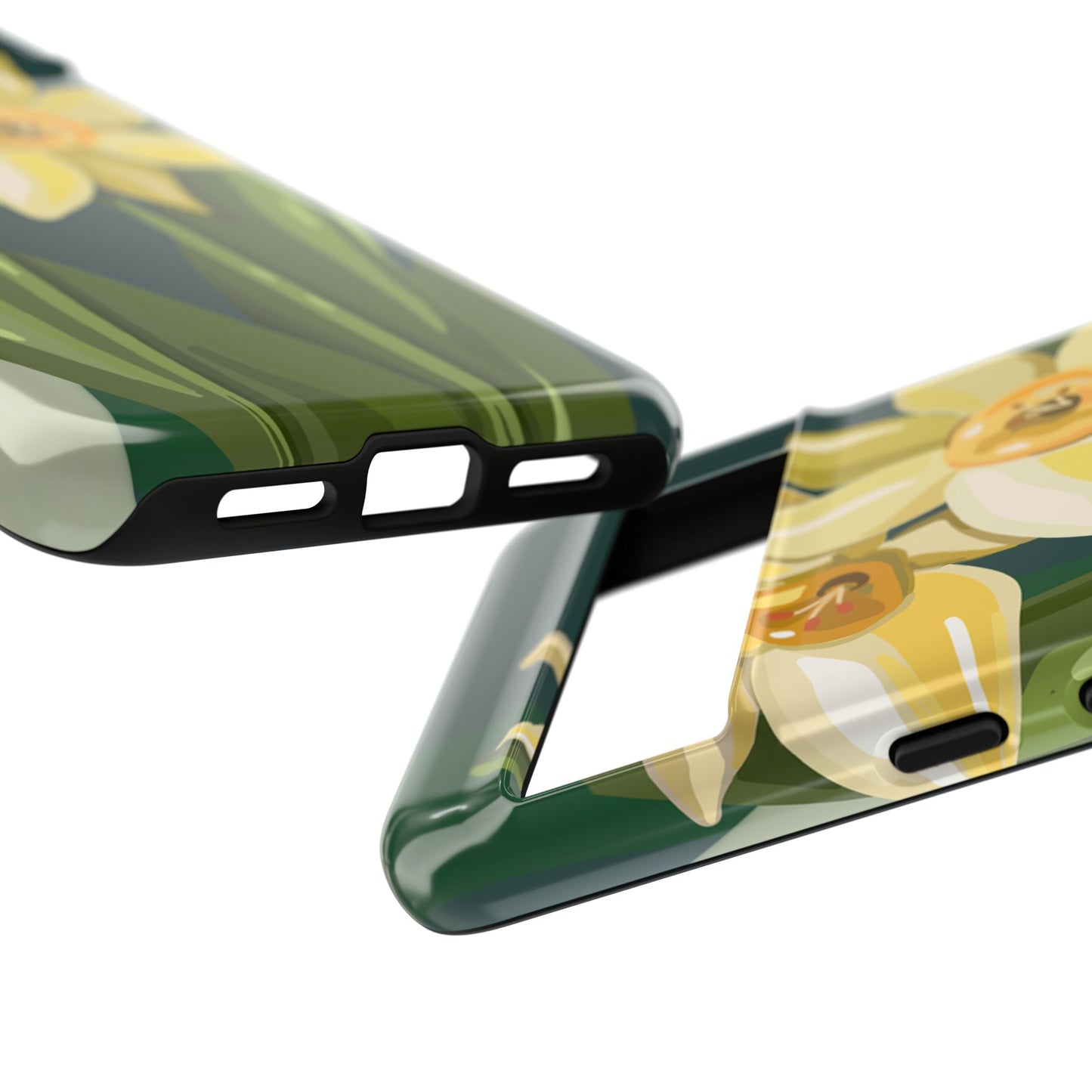 Floral Phone Case - Yellow Daffodil Design, Tough Phone Cover, Spring Decor, Floral Gift, Nature-Inspired Accessories