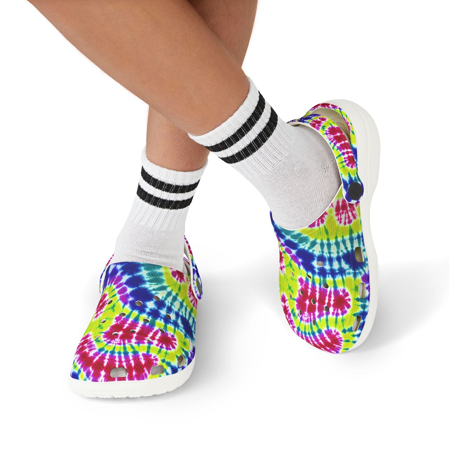 Colorful Tie-Dye Kid's Clogs, Fun Slip-On Shoes for Kids, Summer Footwear, Birthday Gift, Playtime Essentials