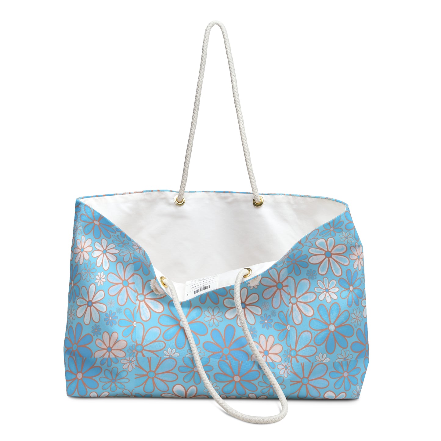 Floral Weekender Bag - Travel Tote, Stylish Beach Bag, Lightweight Overnight Bag, Weekend Getaway Essential, Floral Pattern Carryall