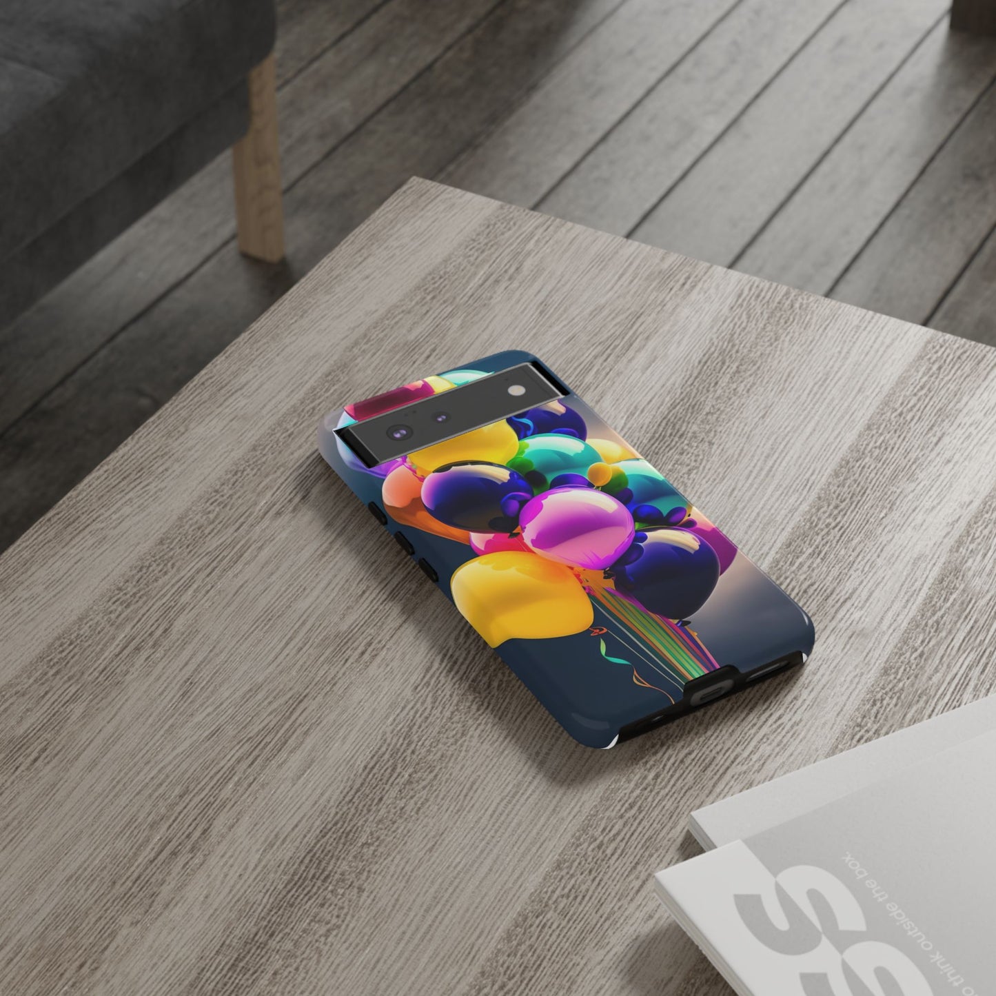 Colorful Balloon Tough Phone Case — Vibrant Party Balloons Protective Cover