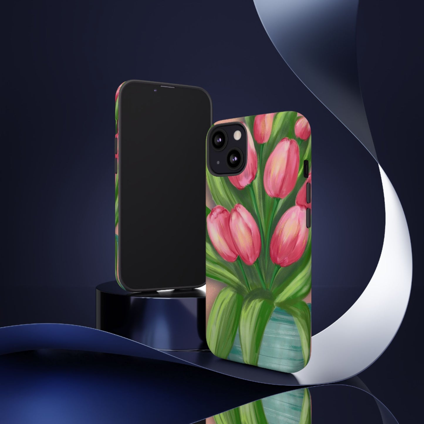 Floral Phone Case with Vibrant Tulips - Tough Cases for Garden Lovers, Spring Gifts, Nature Enthusiasts, Unique Gadget Accessories, [...]