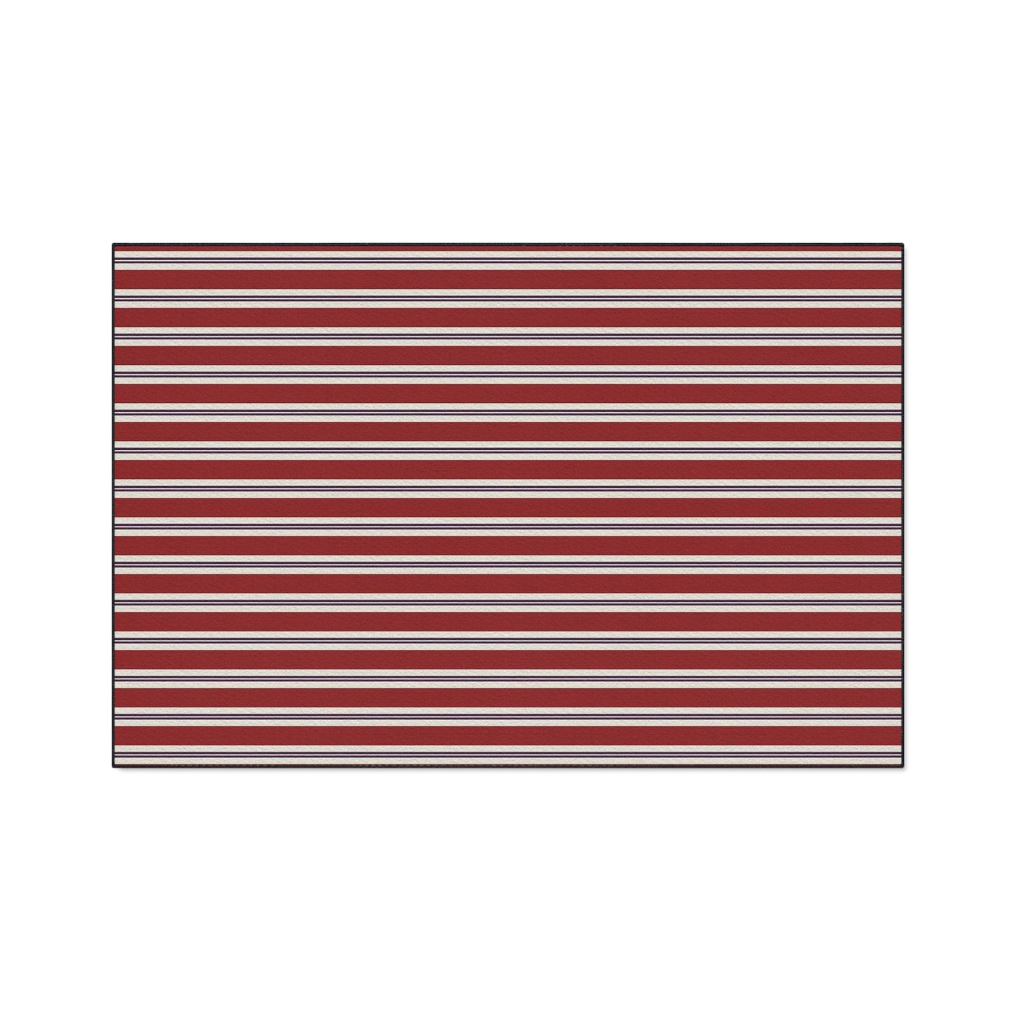 Striped Heavy Duty Floor Mat - Red & White Outdoor/Entry Rug