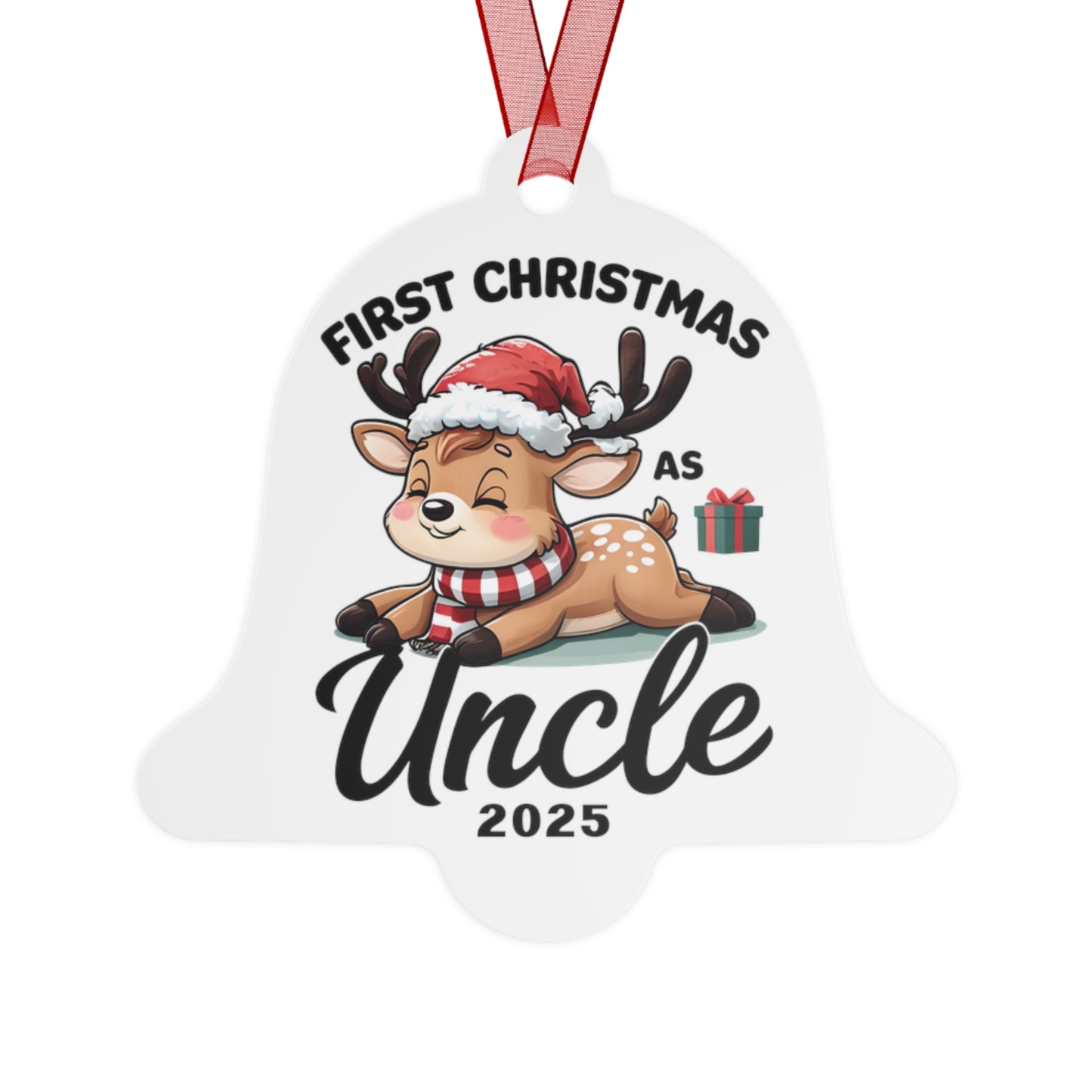 Personalized Holiday Ornaments, First Christmas as Uncle 2025, Metal Tree Decorations, Keepsake Gifts, Family Celebrations, Customized Gifts