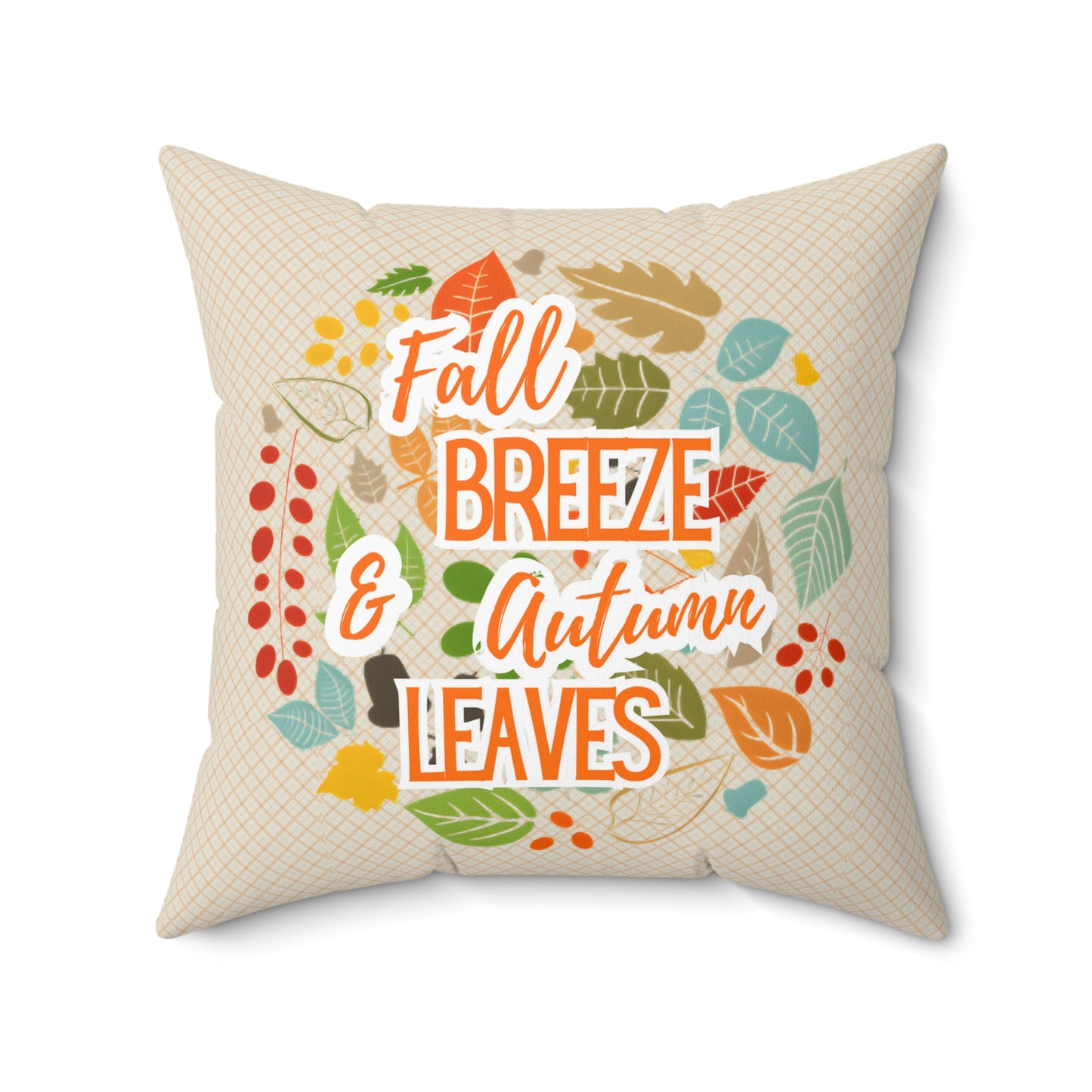 Autumn Throw Pillow - Fall Breeze & Autumn Leaves Decor, Cozy Home Accent, Seasonal Cushion, Thanksgiving Gift, Rustic Decor
