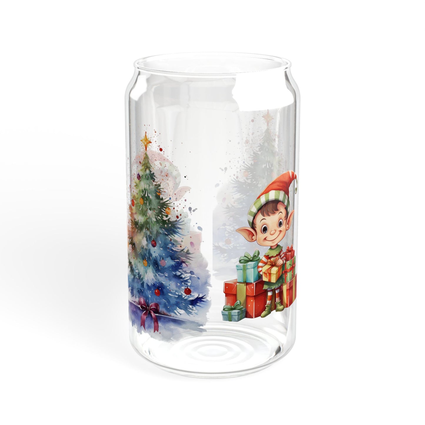 Christmas-Themed Sipper Glass, Holiday Drinkware, Cute Holiday Decor, Eco-Friendly Gift, Festive Homeware, 16oz Jar with Straw, [...]