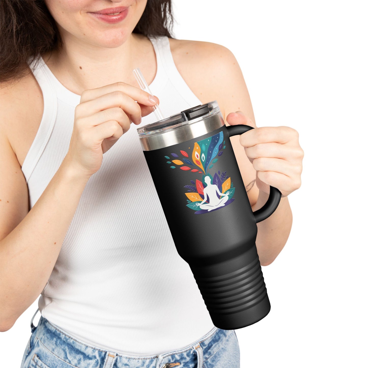 Colorful Yoga Themed Insulated Travel Mug | 40oz | Perfect Gift for Yoga Lovers, Coffee on the Go, Outdoor Adventures, Unique Travel [...]