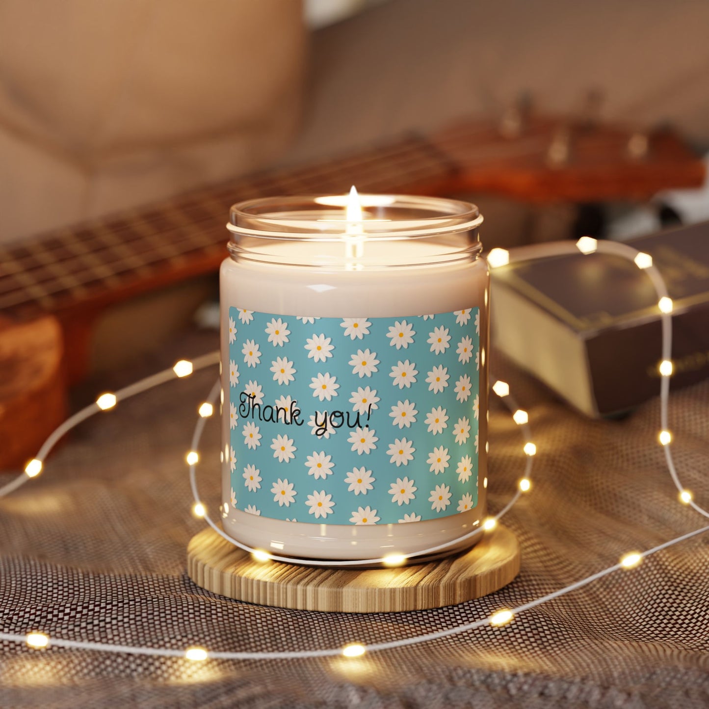Thank You Daisy Scented Candle — 9oz Soy Jar (Thank You)