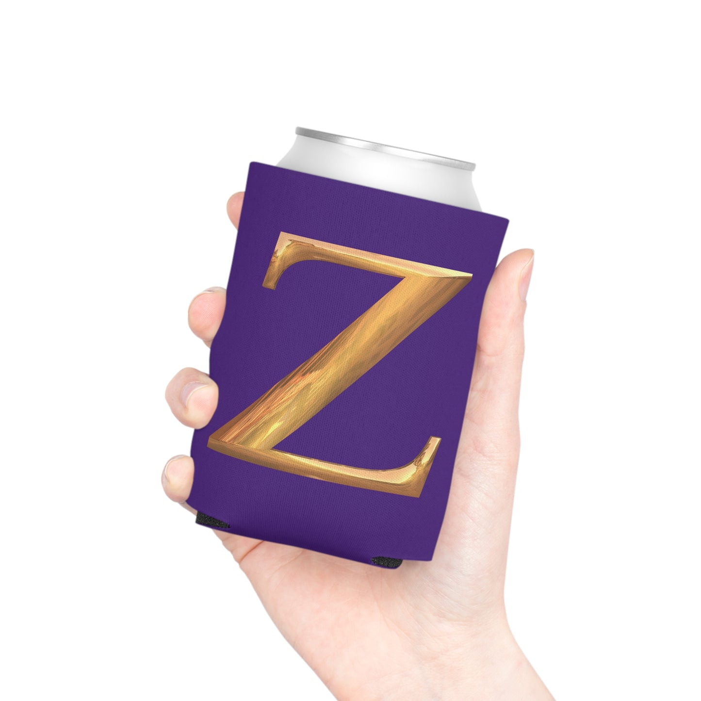Stylish Monogram Z Can Cooler | Personalized Gift, Party Favor, Tailgate Gear, Outdoor Events, Custom Drink Holder