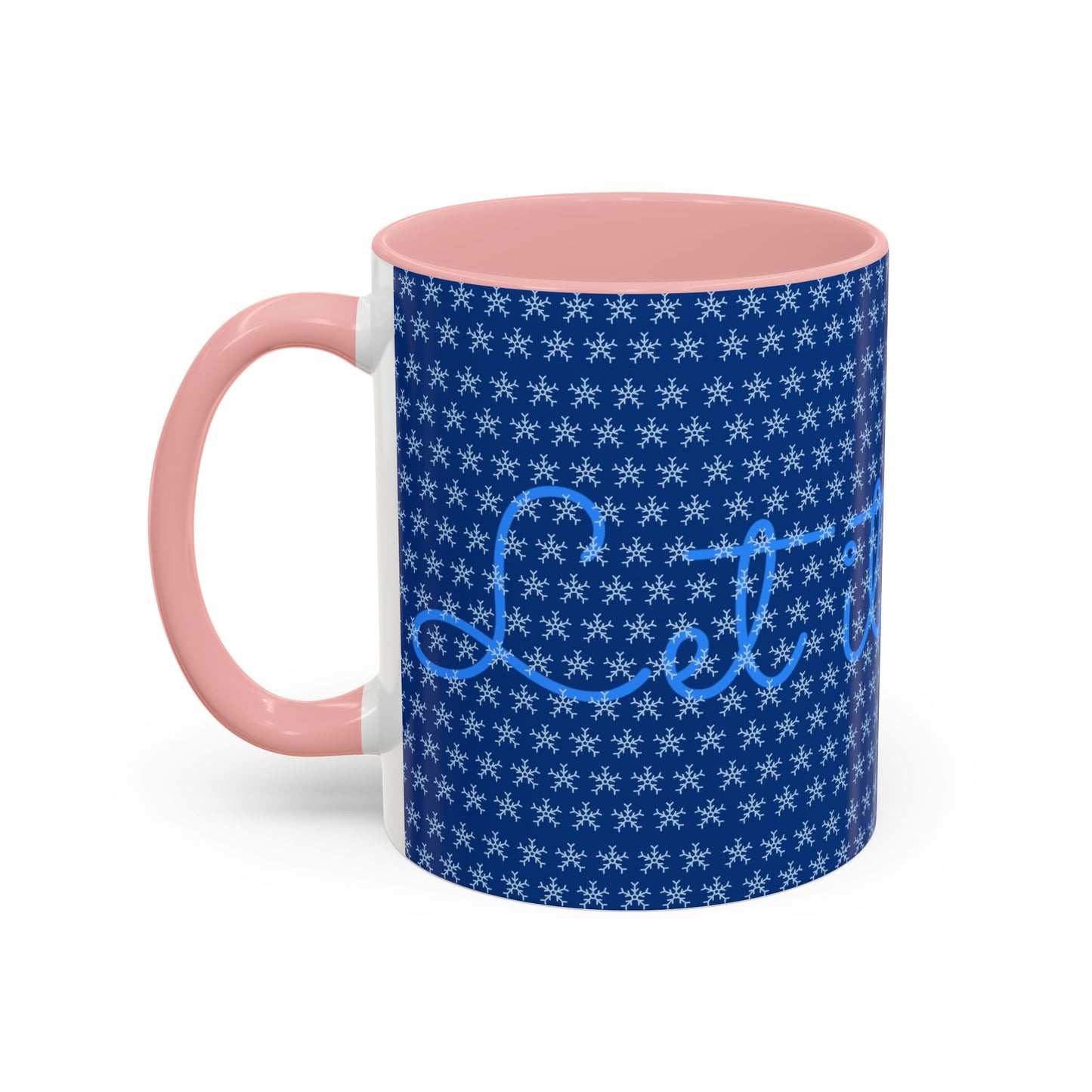 Snowy Night Accent Coffee Mug - Cozy Winter Drinkware, Seasonal Gifts, Holiday Décor, Comfortable Sipping, Blue Design