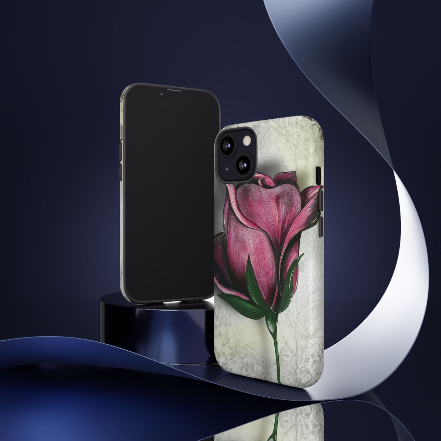Rose Phone Case – Tough Cases, Floral Phone Cover, Gift for Her, Minimalist Design, Nature Lover's Accessory, Birthday Gift Idea