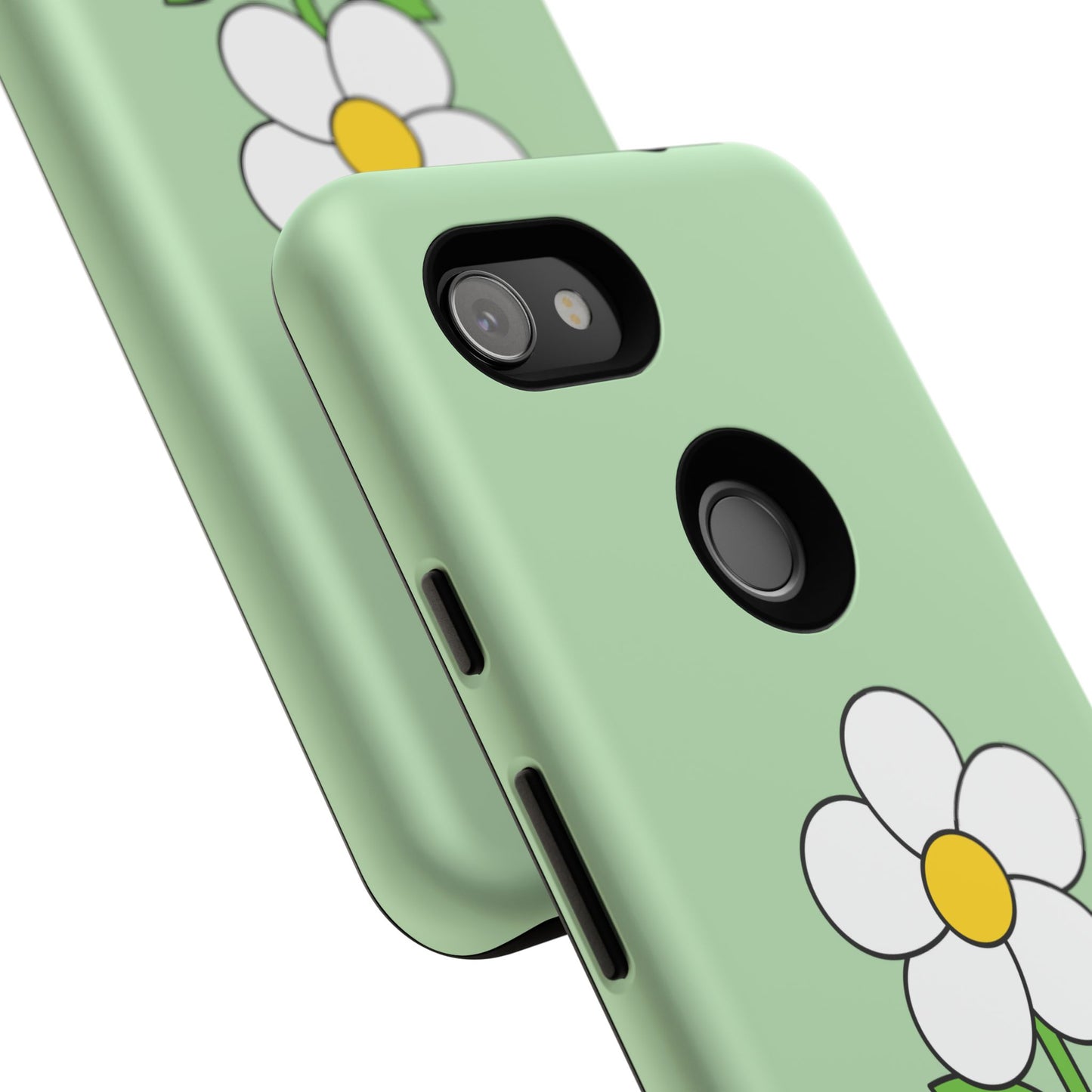 Floral Phone Case - Tough Cases for Nature Lovers, Cute Green Flower Design, iPhone Cover, Gift for Her, Spring Accessories