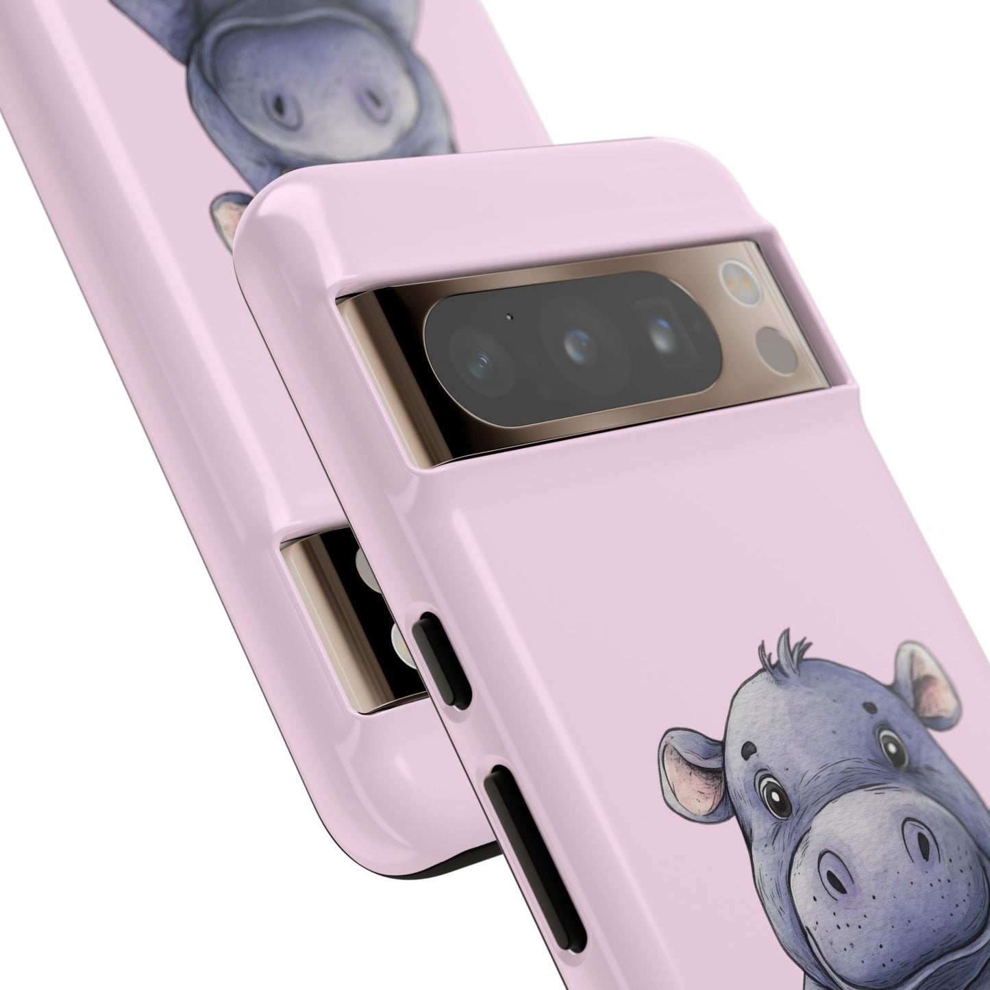 Cute Hippo Phone Case - Tough Cases, Animal Phone Cover, Kawaii Accessories, Gifts for Kids, Unique Tech Gear
