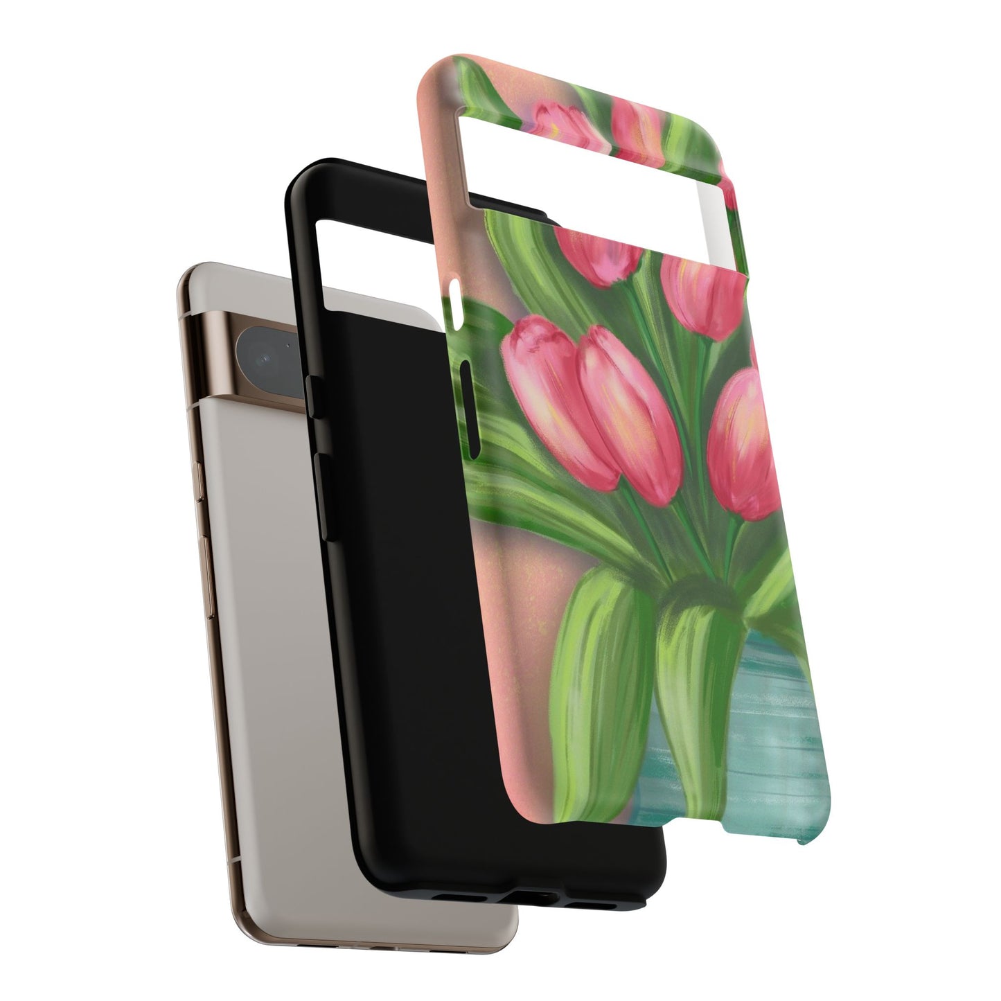 Floral Phone Case with Vibrant Tulips - Tough Cases for Garden Lovers, Spring Gifts, Nature Enthusiasts, Unique Gadget Accessories, [...]
