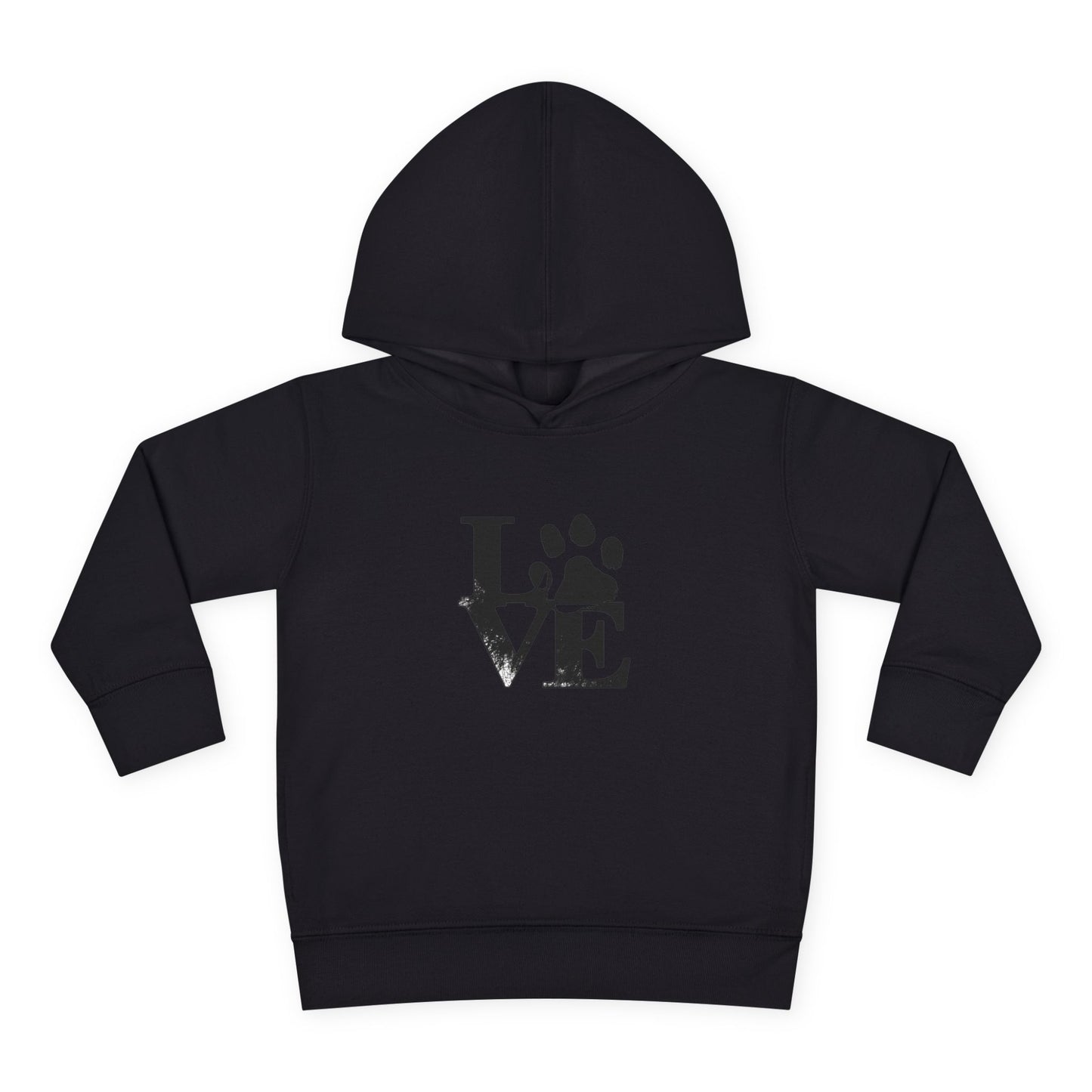 Paw Print Love Toddler Fleece Hoodie, Cute Kids Sweatshirt, Animal Lover Gift, Pet Lover Apparel, Cozy Toddler Hoodie