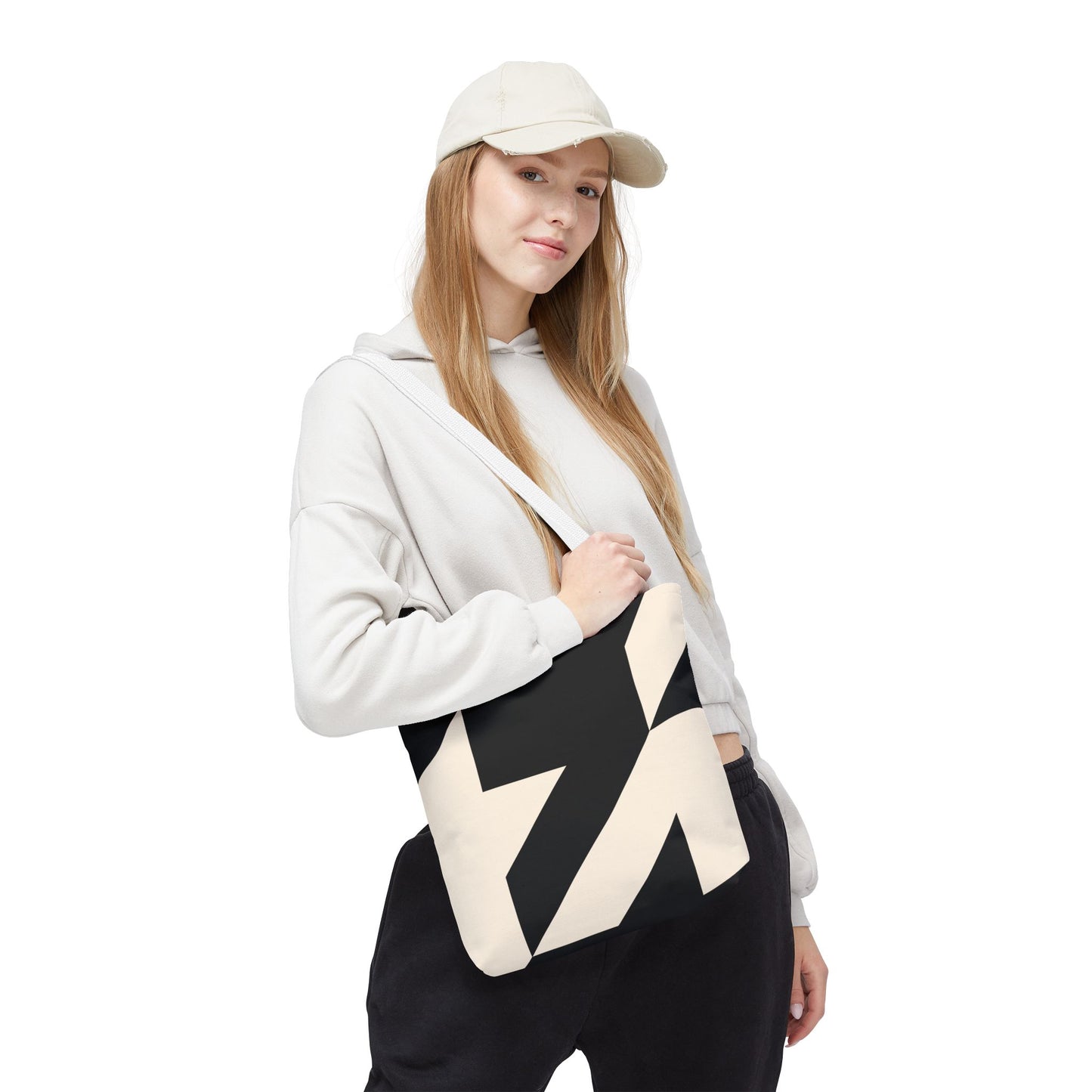 Chic Abstract Tote Bag, Stylish Travel Bag, Reusable Shopping Bag, Modern Design Bag, Fashionable Canvas Tote