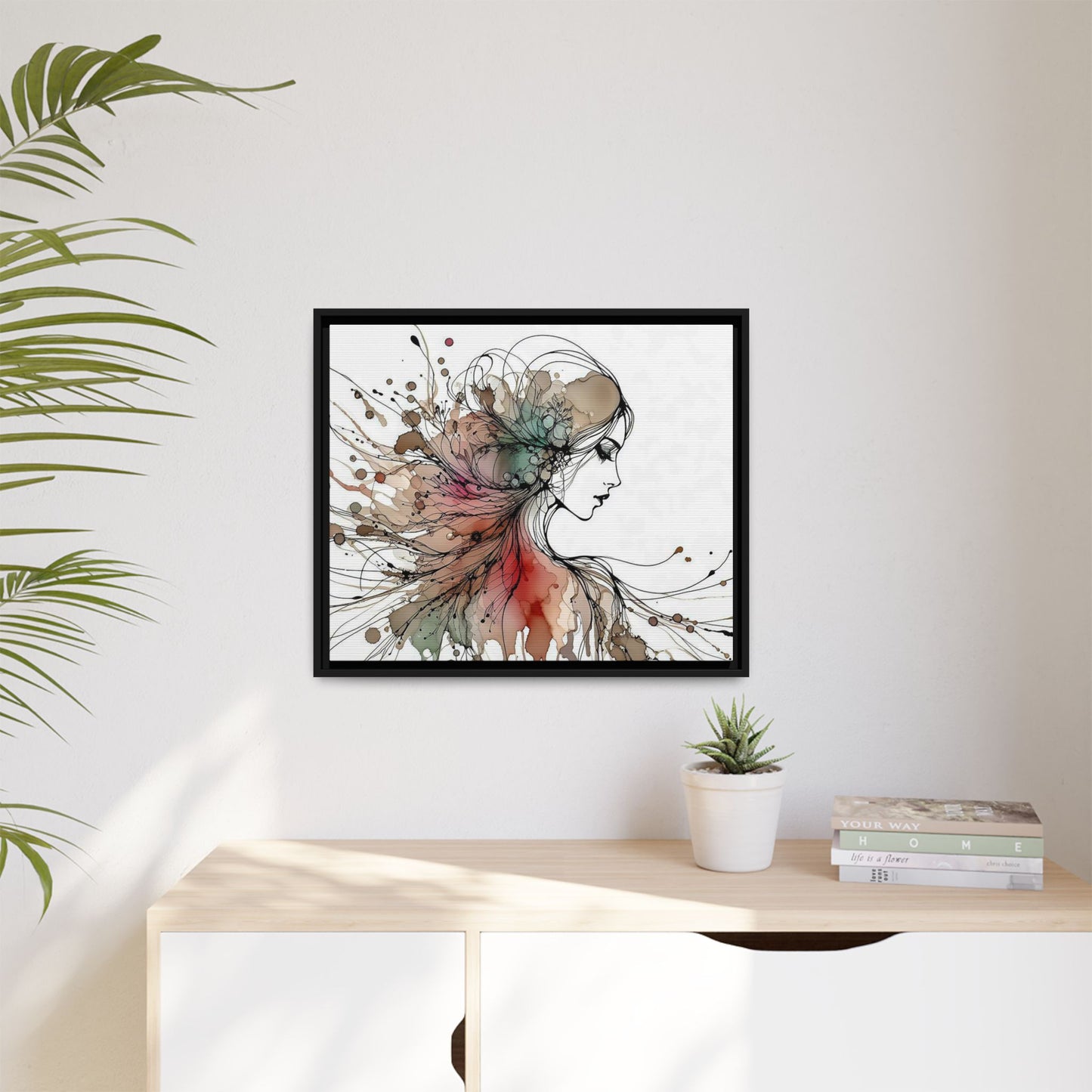 Matte Canvas, Framed (Multi-color) - Girl Whispers
