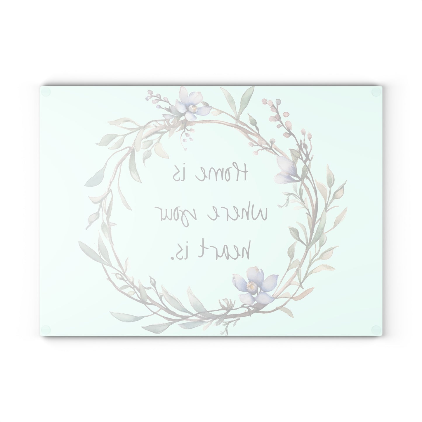 Charming Glass Cutting Board with Floral Wreath Design - Perfect for Home Decor, Housewarming Gift, Kitchen Essential, Wedding Gift, [...]