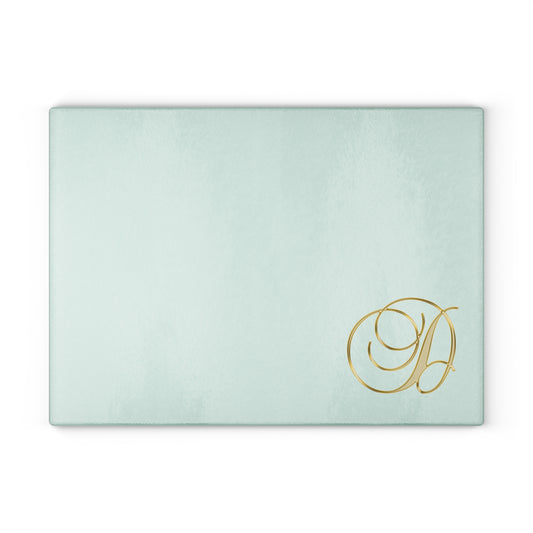 Glass Cutting Board Letter D