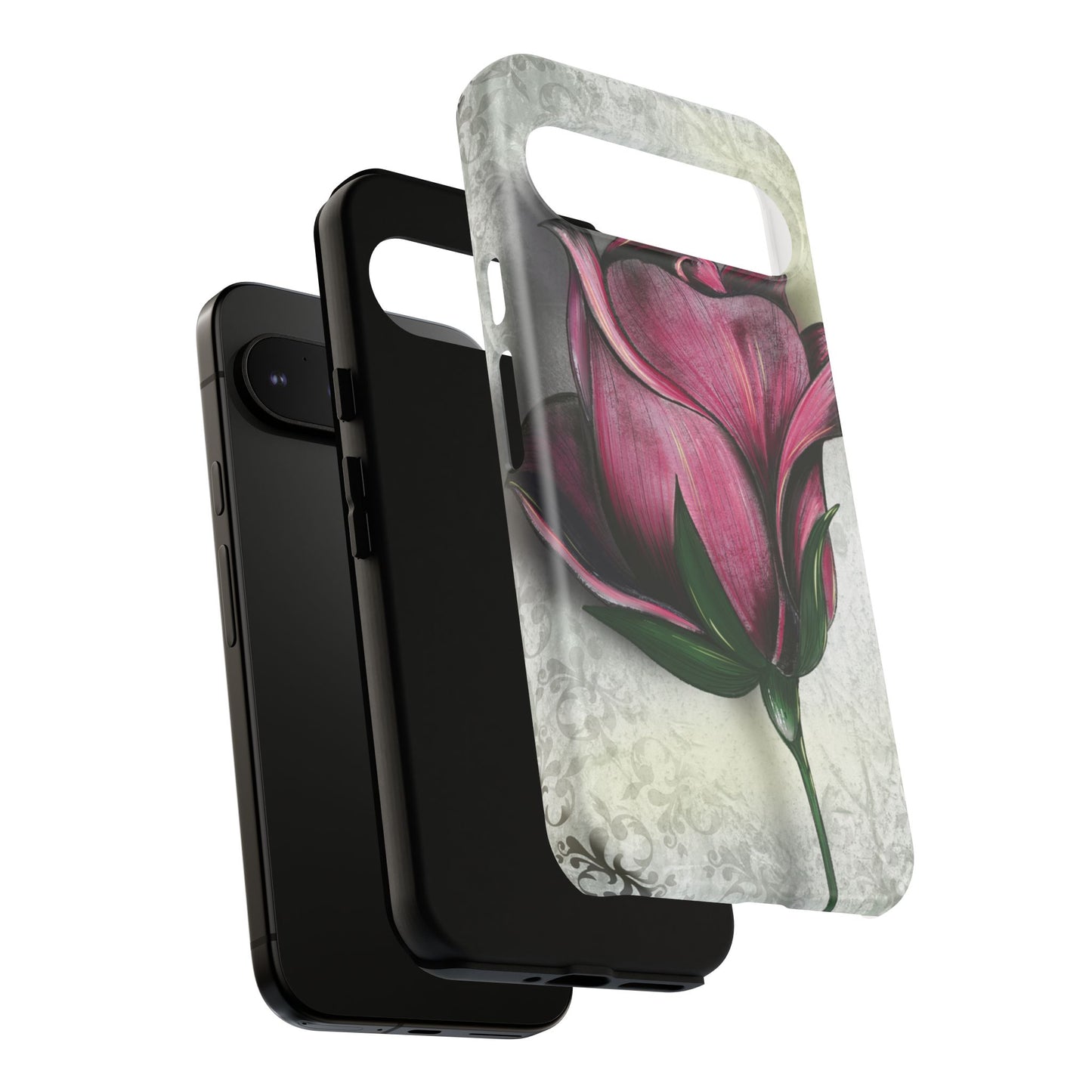 Rose Phone Case – Tough Cases, Floral Phone Cover, Gift for Her, Minimalist Design, Nature Lover's Accessory, Birthday Gift Idea