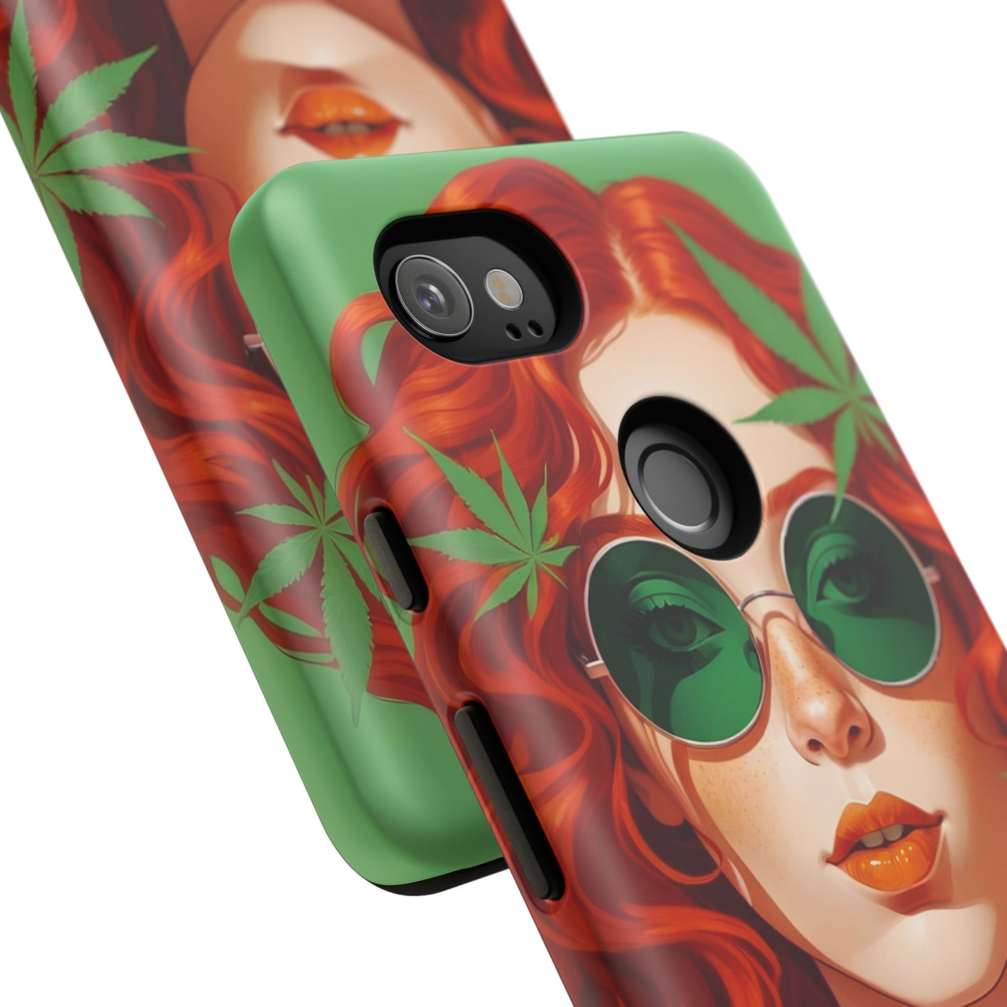 Vibrant Phone Case with Retro Greenery Design, Trendy Case for Casual Look, Gift for Her, Summer Vibes, Unique Phone Accessory