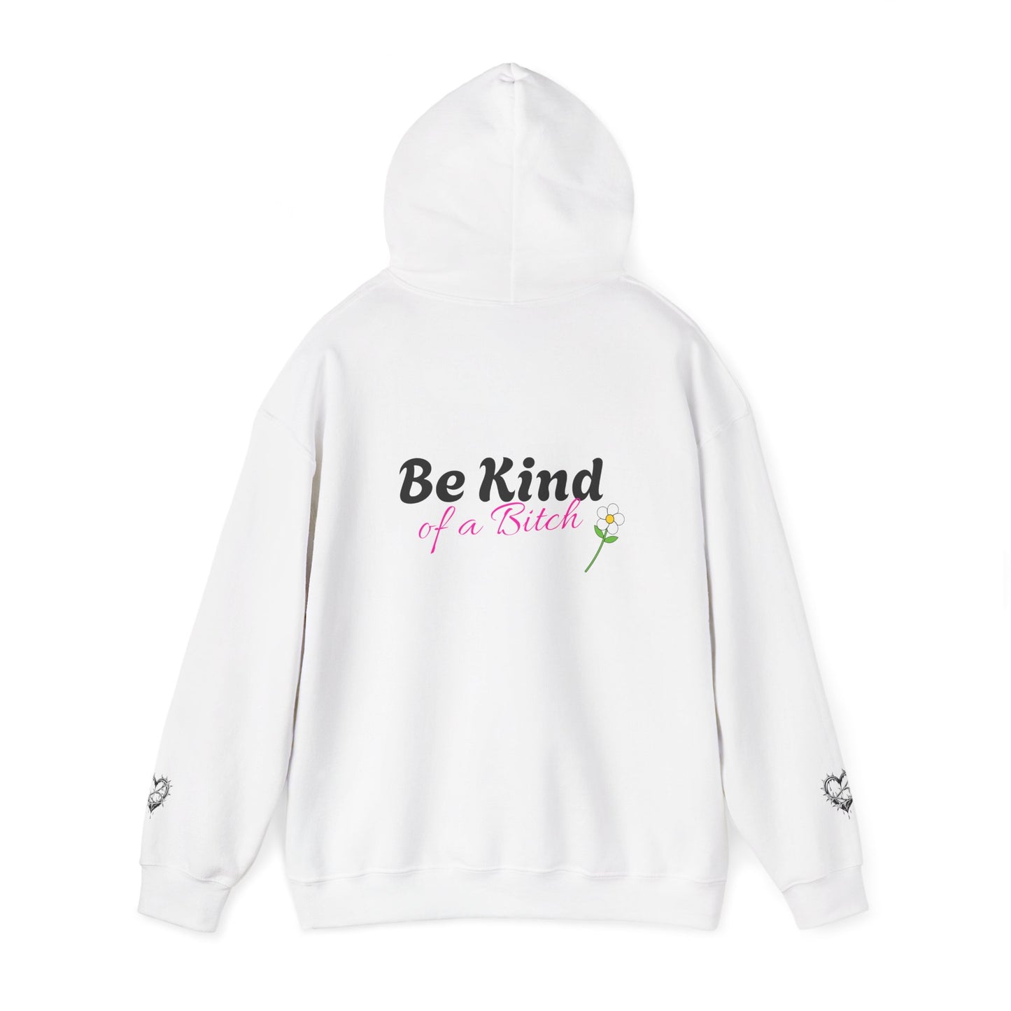 Chic Hooded Sweatshirt with Heart Design - Cozy Streetwear, Perfect Gift for Friends, Casual Style, Empowering Sayings, Unisex Fashion