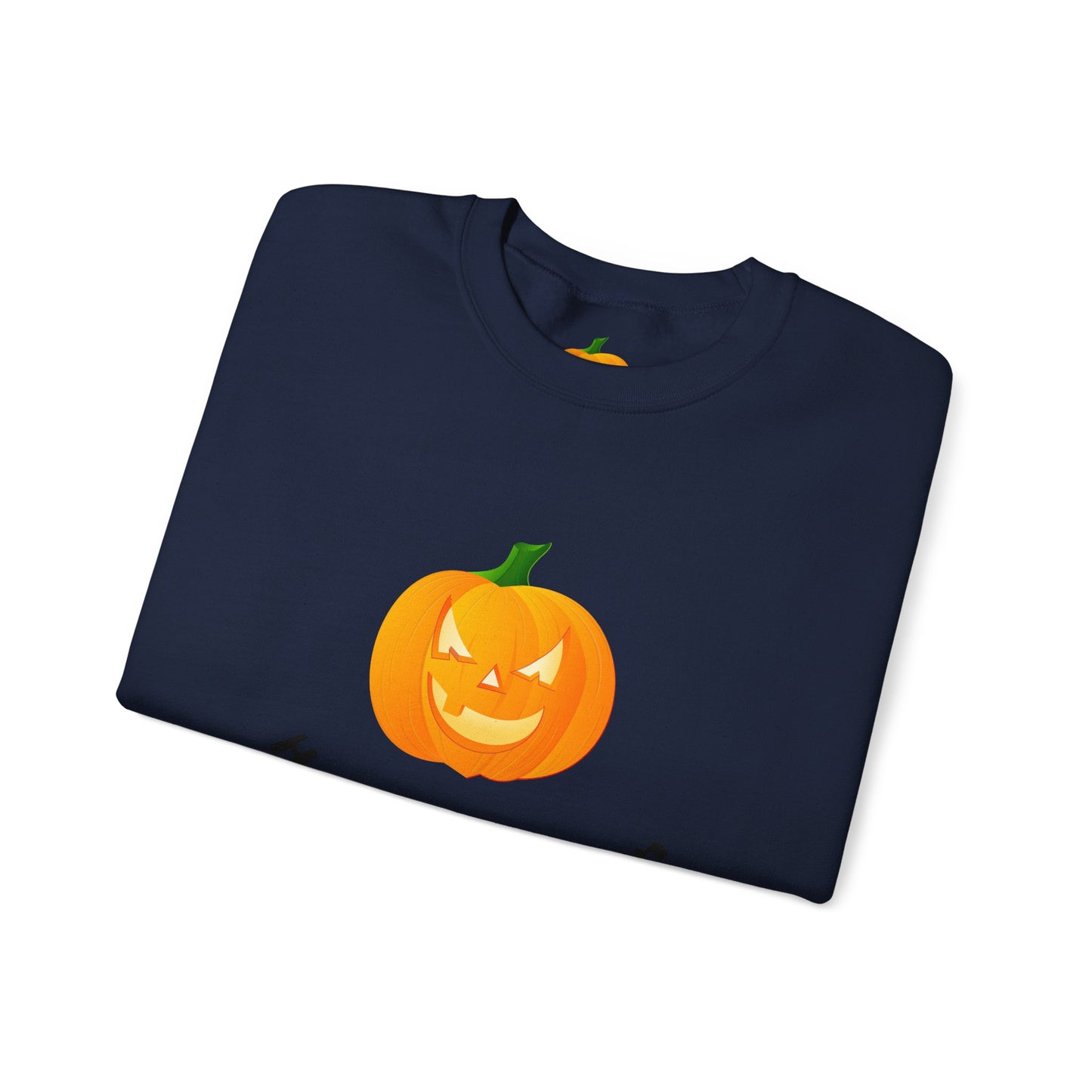 Halloween Pumpkin Sweatshirt, Cozy Fall Apparel, Unisex Crewneck for Halloween, Autumn Casual Wear, Fun Gift Idea