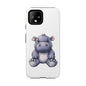 Cute Hippo Phone Case, Unique Tough Cases, Animal Lover Gift, Cute Animal Design, Baby Animal Phone Accessory