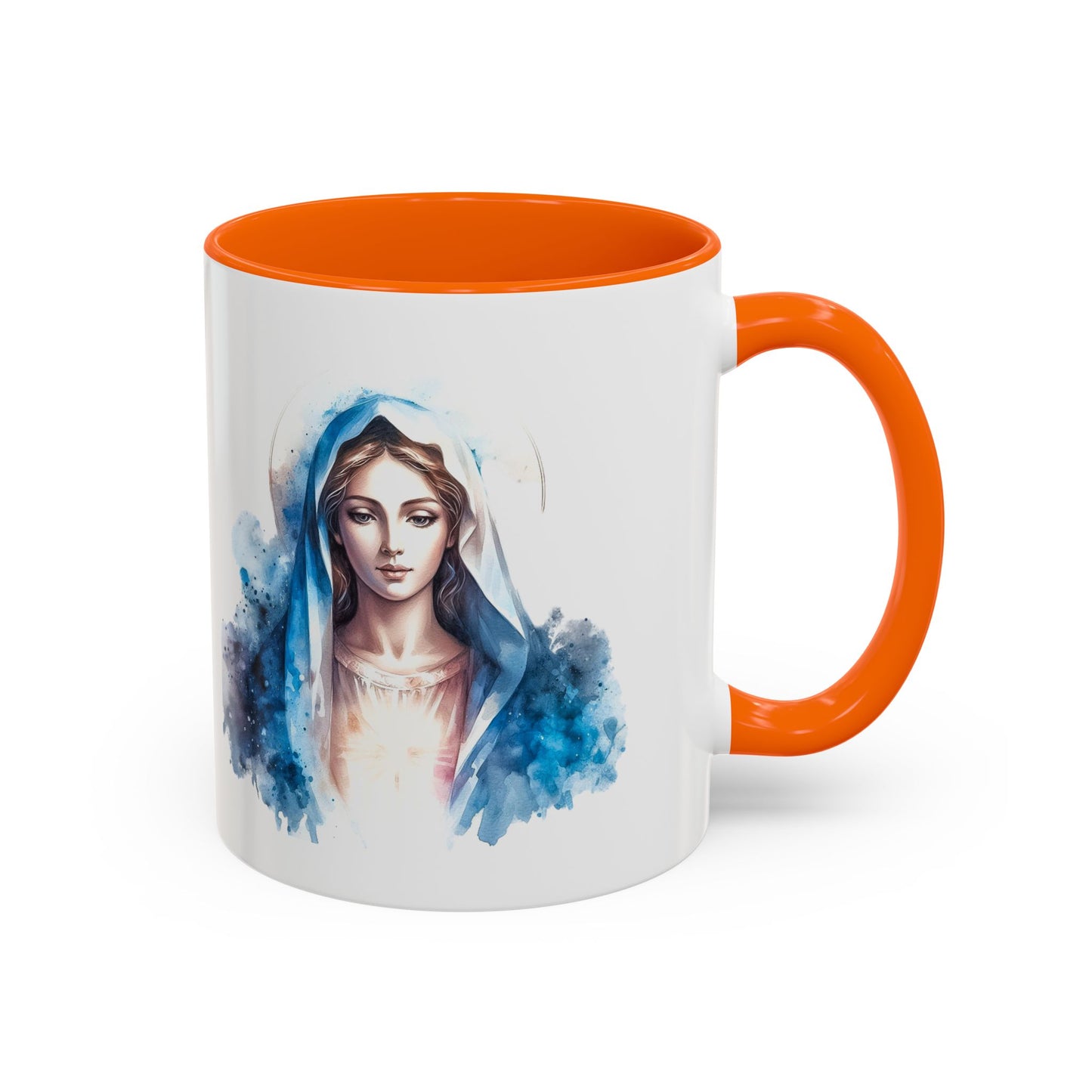 Serene Virgin Mary Coffee Mug - Spiritual Inspiration, Gift for Faith Lovers, Home Decor, Mother's Day, Religious Art