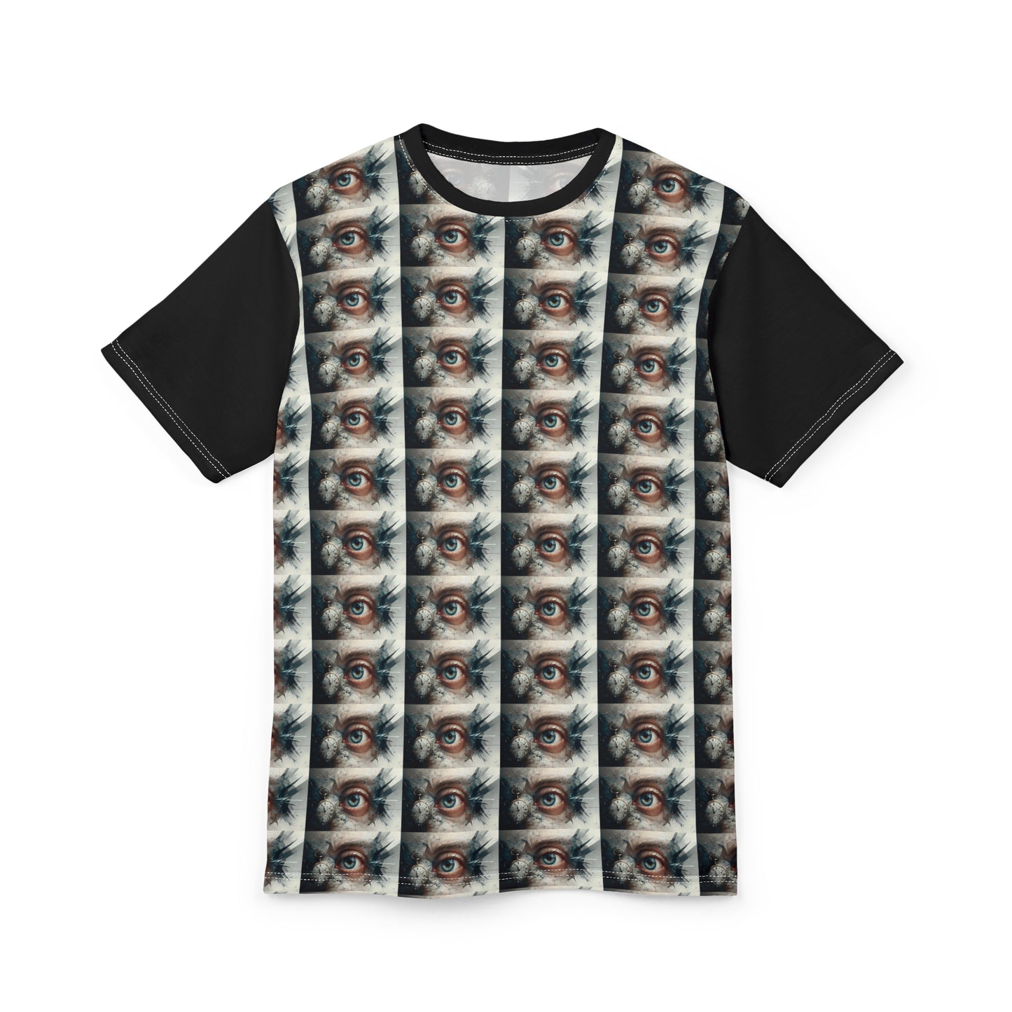 Artistic Eye Pattern Tee, Unisex Cut & Sew Shirty