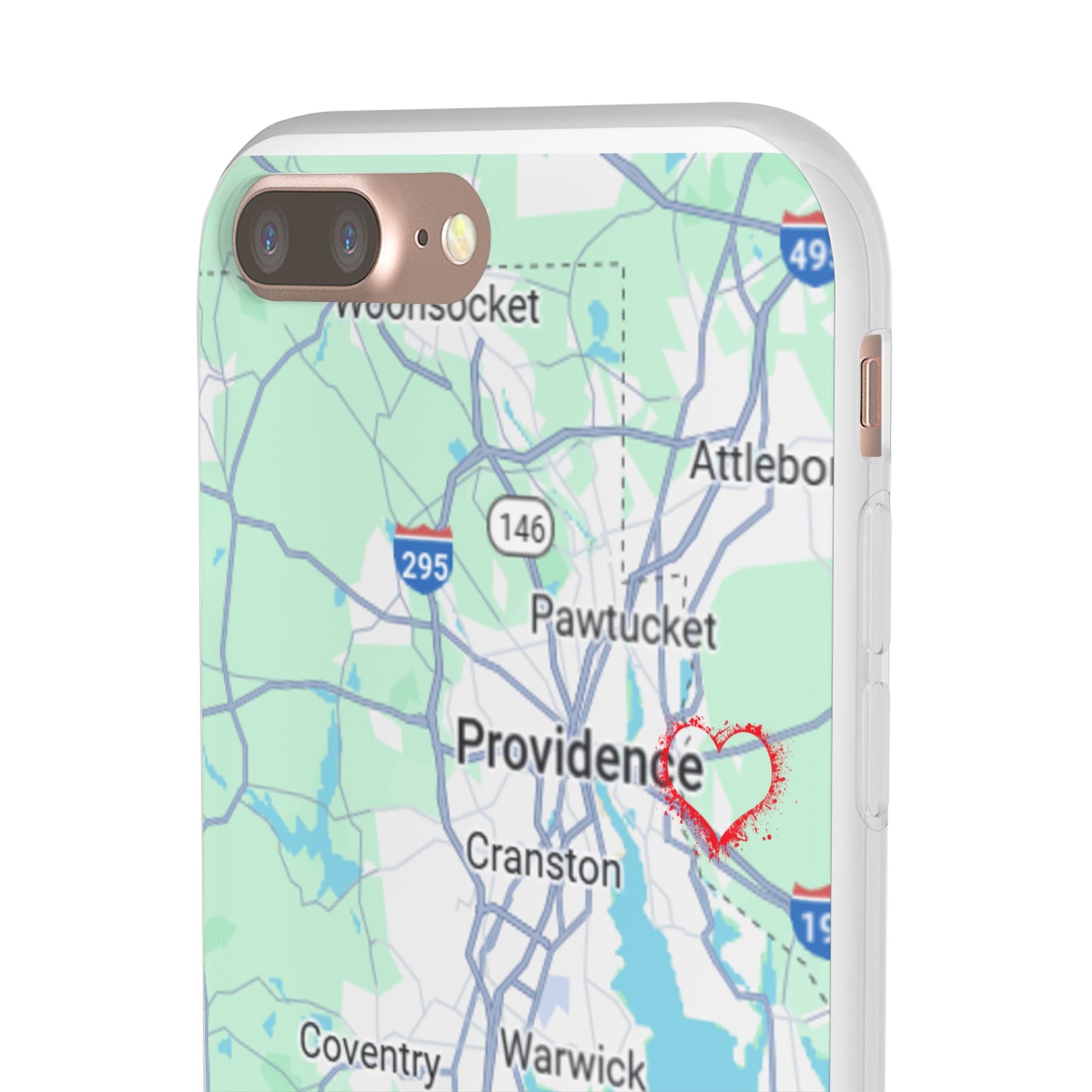 Providence Heart Map Phone Case - Custom Flexible Smartphone Protector, Gift for Her, Map Lover's Accessory, Personalized Case, Travel [...]