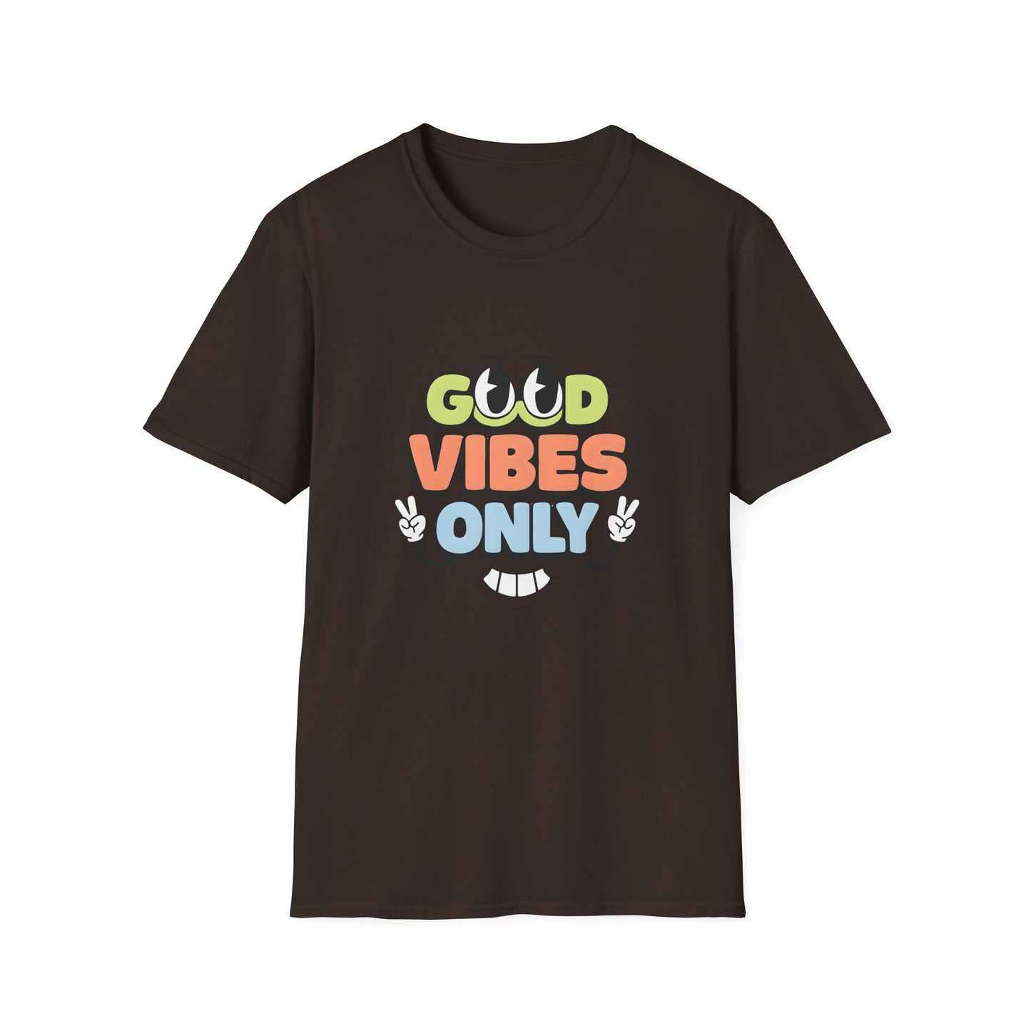 Good Vibes Only T-Shirt — Retro Smiley Graphic Tee