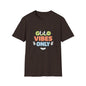 Good Vibes Only T-Shirt — Retro Smiley Graphic Tee