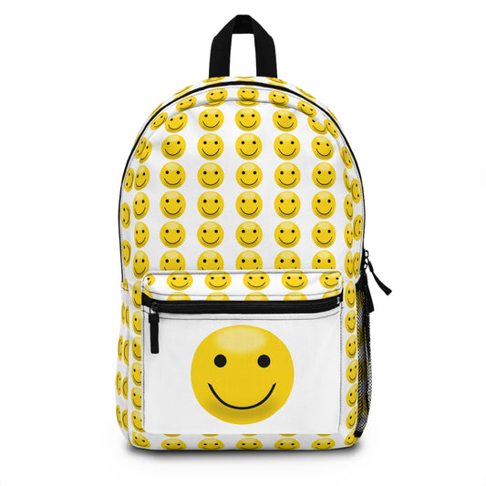Smiley Faces Backpack - Cute School Bag, Joyful Travel Backpack, Fun Gift for Kids, Back to School, Summer Camp