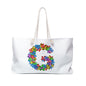 Colorful Floral Monogram Weekender Bag - Perfect for Travel, Beach Trips, Gym, Gifts, Summer Fun