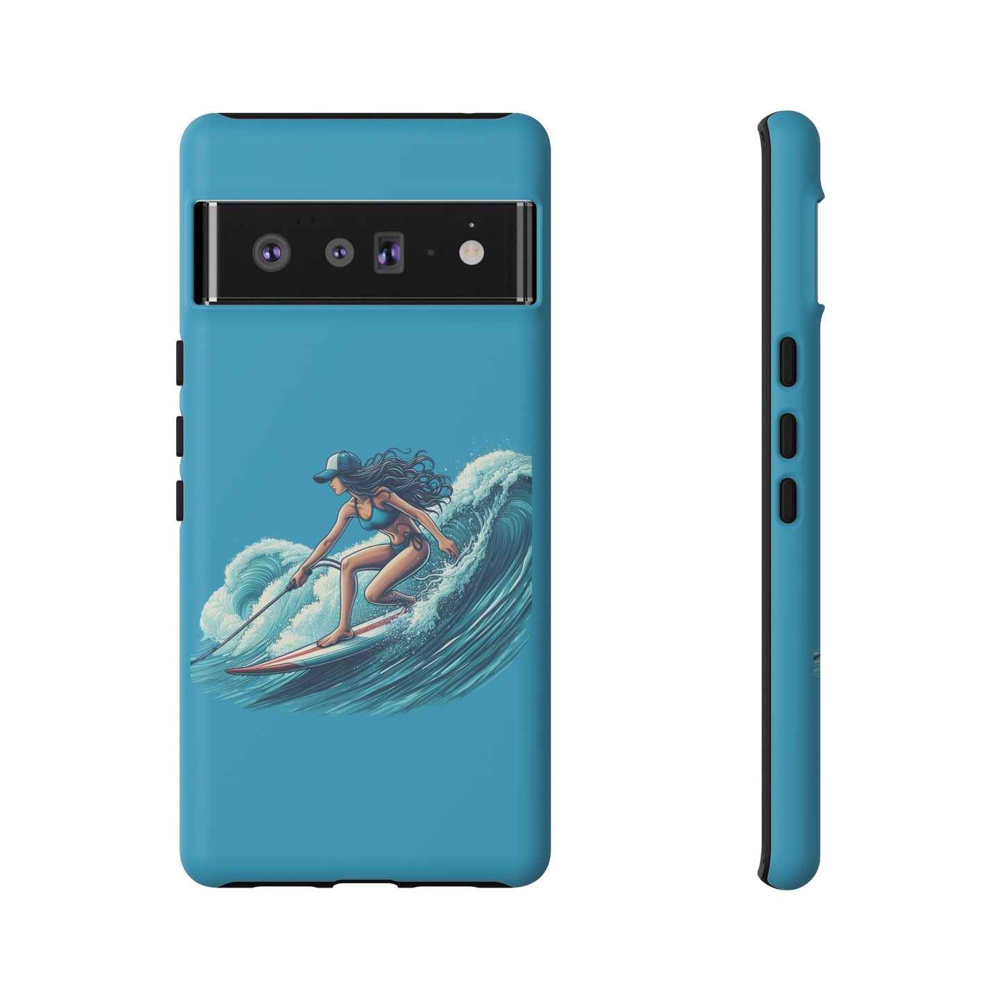 Surfing Phone Case, Coastal Vibes Phone Cover, Tough Cases for Beach Lovers, Ocean Art Phone Accessories, Summer Gift Idea
